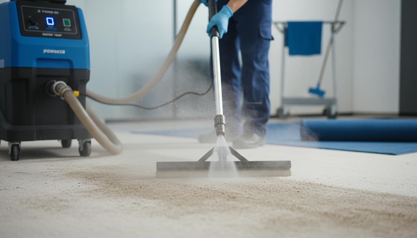Professional carpet cleaning process