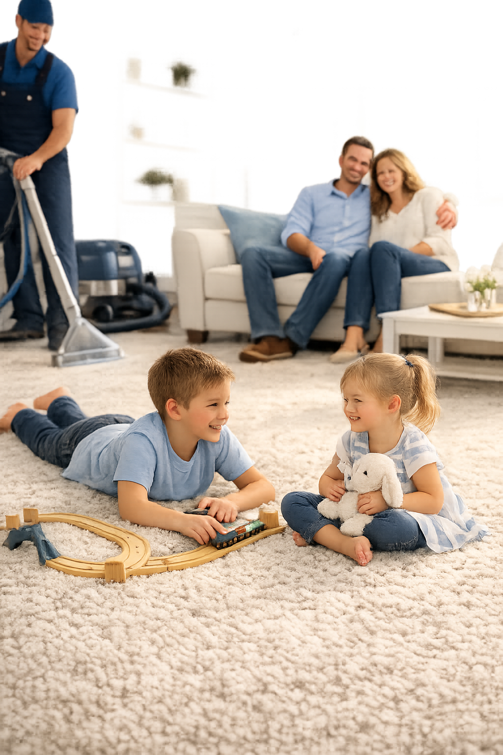 Residential carpet cleaning